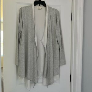 Lili’s Closet Anthropologie Open Front Double Layered Drape Cardigan Size M